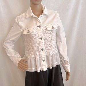 Denim and lace jacket